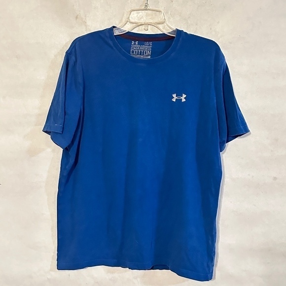 Under Armour Blue Short Sleeve Athletic T Shirt Tee - Picture 2 of 5